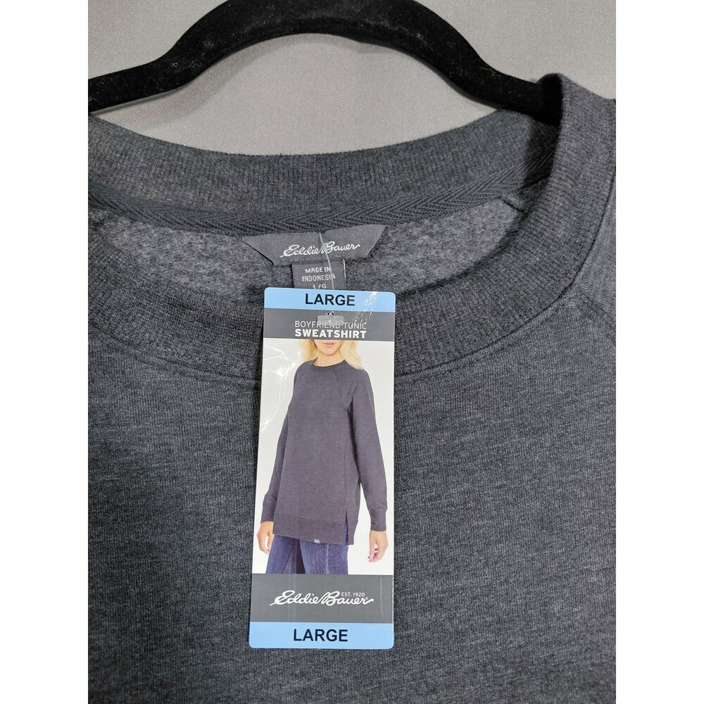 NWT Eddie Bauer Fleece Boyfriend Tunic Fit Sweatershirt Women Size L - Picture 13 of 15